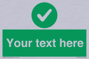 IV7135: Custom green background, green circle with tick