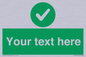 IV7135: Custom green background, green circle with tick