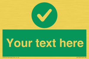 IV7135: Custom green background, green circle with tick
