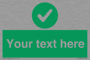 IV7135: Custom green background, green circle with tick