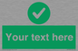 IV7135: Custom green background, green circle with tick