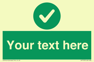 IV7135: Custom green background, green circle with tick