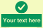 IV7135: Custom green background, green circle with tick