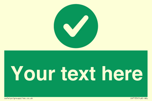 IV7135: Custom green background, green circle with tick