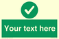 IV7135: Custom green background, green circle with tick