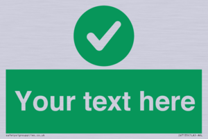 IV7135: Custom green background, green circle with tick