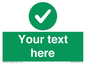 IV7135: Custom green background, green circle with tick