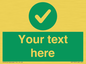 IV7135: Custom green background, green circle with tick