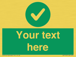 IV7135: Custom green background, green circle with tick