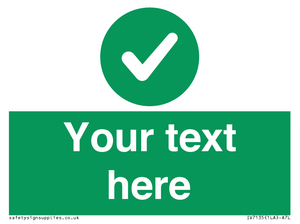 IV7135: Custom green background, green circle with tick