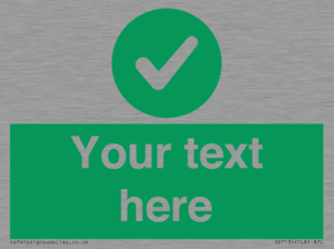 IV7135: Custom green background, green circle with tick