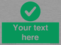 IV7135: Custom green background, green circle with tick