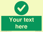 IV7135: Custom green background, green circle with tick