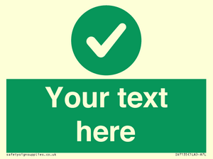IV7135: Custom green background, green circle with tick