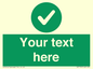 IV7135: Custom green background, green circle with tick
