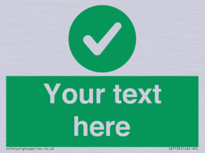 IV7135: Custom green background, green circle with tick