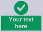 IV7135: Custom green background, green circle with tick
