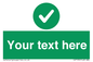 IV7135: Custom green background, green circle with tick