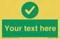 IV7135: Custom green background, green circle with tick