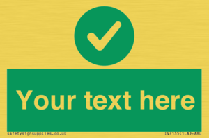 IV7135: Custom green background, green circle with tick