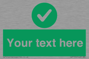 IV7135: Custom green background, green circle with tick