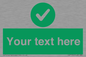IV7135: Custom green background, green circle with tick