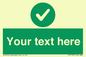 IV7135: Custom green background, green circle with tick