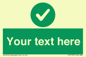 IV7135: Custom green background, green circle with tick