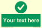 IV7135: Custom green background, green circle with tick
