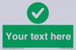 IV7135: Custom green background, green circle with tick