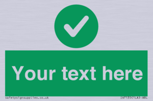 IV7135: Custom green background, green circle with tick