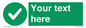 IV7135: Custom green background, green circle with tick