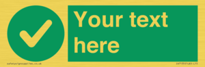 IV7135: Custom green background, green circle with tick