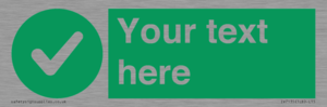 IV7135: Custom green background, green circle with tick