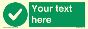 IV7135: Custom green background, green circle with tick