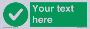 IV7135: Custom green background, green circle with tick
