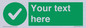 IV7135: Custom green background, green circle with tick
