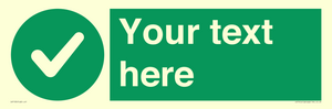IV7135: Custom green background, green circle with tick