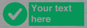 IV7135: Custom green background, green circle with tick