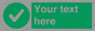 IV7135: Custom green background, green circle with tick