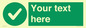 IV7135: Custom green background, green circle with tick