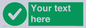 IV7135: Custom green background, green circle with tick