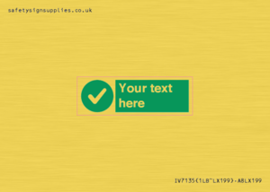 IV7135: Custom green background, green circle with tick