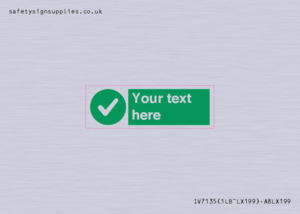 IV7135: Custom green background, green circle with tick