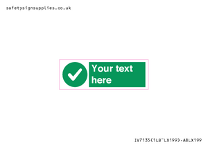 IV7135: Custom green background, green circle with tick