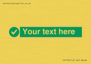 IV7135: Custom green background, green circle with tick