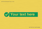 IV7135: Custom green background, green circle with tick