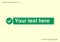 IV7135: Custom green background, green circle with tick