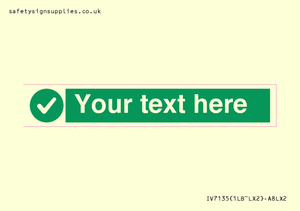 IV7135: Custom green background, green circle with tick