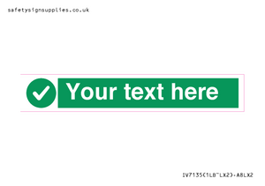 IV7135: Custom green background, green circle with tick